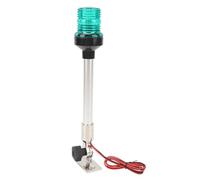 AOWINHIT Luce di Poppa a LED Pieghevole a 360 Gradi per Barche da Pesca, Yacht, Marine, Base Stabile e Asta per Alta visibilità, Adatta per Uso Marino (Verde)