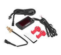 AOWINHIT Motore Universale Termometro Digitale Messa di Manometro Dell'acqua Misurazione a LED di Avvertimento Red Light Easy Reading Scooter di Corse Universali (Retroilluminazione rossa)