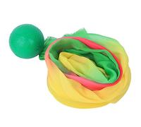 AOWINHIT Palla di Seta per Esercizi di Tai Chi, Palla Leggera e Morbida, Resistente, Regolabile, in Filato di Chiffon, da 150 Cm (Gomitolo verde + filo colorato 1,5 metri)