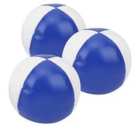 AOWINHIT Palline da Giocoliere in PU da 3 Pezzi Palline Leggere e Morbide per Esercitazioni per il Tempo Libero Al Coperto 2,5 Pollici (Blu Bianco)