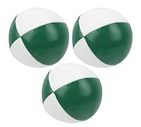 AOWINHIT Palline da Giocoliere in PU da 3 Pezzi Palline Leggere e Morbide per Esercitazioni per il Tempo Libero Al Coperto 2,5 Pollici (Verde e bianco)
