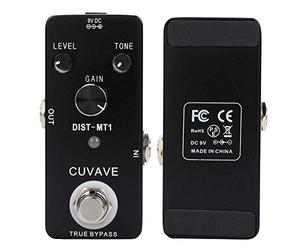 AOWINHIT Pedale Effetto per Chitarra Elettrica Distortion-MT1, Guscio Interamente in Metallo, Distorsione Ad Alto Guadagno per Musicisti del Genere Metal, Robusto e Durevole