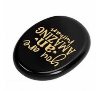 AOWINHIT Pietra Motivazionale, Supporto Portatile per l'incoraggiamento | Materiale naturale, texture uniche, si adatta al palmo della mano, motivazione quotidiana, ispira fiducia