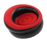 AOWINHIT Poltrona Lounge Gonfiabile Floccata, Comodo Divano per Viaggi in Giardino, Balcone, Leggero 30,7 X 29,5 Pollici (Rossa)