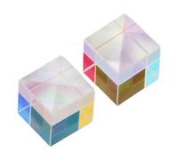 AOWINHIT Prisma in Vetro Ottico, Mini 2 Pezzi con Rifrazione | Effetto di dispersione RGB, esperimenti scientifici educativi, perfetto per la decorazione, uso in fotografia