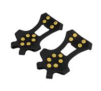 AOWINHIT Ramponi Antiscivolo con 10 Tacchetti per Scarpe da Arrampicata su e Ghiaccio Copriscarpe con Presa Eccellente per attività Invernali Gomma e Acciaio 1 Paio (XL)
