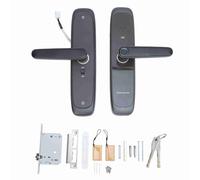 AOWINHIT Serratura con Maniglia per Porta con Tastiera con Impronta Digitale Sicurezza Avanzata Accesso di Emergenza con Ingresso Senza Chiave Serratura Elettronica per Camera Letto (5050)