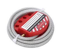 AOWINHIT Set di Cavi di Sicurezza Lockout Tagout con Design a Quattro Fori Regolabili per il Bloccaggio della Valvola in Situazioni Complesse - Resistenza Alle Alte Temperature, 1,8 M