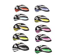 AOWINHIT Set di Copricapo in Ferro da in Neoprene da 10 Pezzi con Design a Forma di Cartone Animato Facile Identificazione della Mazza e la Massima Protezione (Tipo di animale marino)