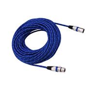 AOWINHIT Spina XLR Maschio-femmina Balance 3pin Microfono Cavo MIC Suono da Palco a Trazione Forte per Amplificatore di Potenza Mixer Tessuto in Nylon 1,8 M Blu (20 m/65,6 piedi)