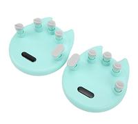 AOWINHIT Strumento per Allenare le Dita del Pianoforte per il Rafforzamento e la Correzione della Postura per Musicisti, 2 Pezzi in Silicone ABS Ciano