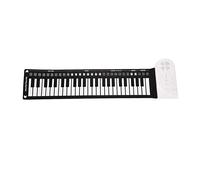 AOWINHIT Tastiera Portatile 49 Tasti Elettronici Rotolando Pianoforte per Bambini Principianti Rosa (Bianco)