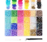 AOWVUTS 24000 Pezzi Strass Unghie Make Up Flatback Strass Cristallo Occhio Unghie Nail Art 3mm Brillantini Unghie Nail Charms DIY Gemme per Viso Strass per Decorazioni con Pinzette e Matita di Cera