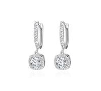AOWVUTS Orecchini Cerchio Donna Orecchini in Argento Sterling 925 con Zirconi Ipoallergenici Orecchini Huggie Orecchini Cerchio Diamanti Pendenti Regalo di Gioielli per Sposa Matrimonio (Bi)