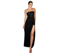 AOWVUTS Vestito Donna Abiti Sexy Spalle Scoperte Aderente con Spacco Abito Maxi Casual Senza Maniche Senza Schienale Tinta Unita Vestiti Bodycon da Sera Lungo Eleganti Abito da Festa Cocktail Party