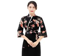 AOXCHEN Cappotto da Chef di Sushi Giapponese, Abbigliamento da Lavoro Kimono da Ristorante, Cappotto da Cuoco in Cotone Traspirante, Divise da Cameriere per Uomini e Donne