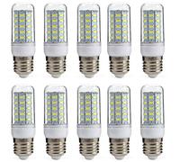 Aoxdi E27 LED Mais Lampadina 7W, Bianco Freddo, Lampada LED Esterno Casa Strade E27 LED Lampadine 7W 48 SMD 5730, AC220-240V, Pacco da 10 Pezzi