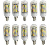 Aoxdi Lampadina LED E14 10W, Bianco Caldo 3000K, 69 SMD 5730 Equivalente alogeno 95W, Piccola vite di Edison, Per Lampadario di cristallo, lampadine cappa, AC220-240V, Pacco da 10
