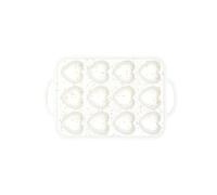 AOYEAH Padelle per muffin in silicone a forma di amore, padella per cupcake in silicone antiaderente, stampo da forno per muffin per lavastoviglie