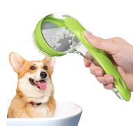 AOYEBO Spazzola da bagno per cani con dispenser di shampoo, impugnatura ergonomica in silicone TPR per massaggio e toelettatura animali domestici per cani a pelo lungo/corto