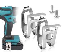 AOYEGIC 2 pezzi clip per cintura,gancio per cintura in acciaio inossidabile 346449-3,gancio per clip per cintura di ricambio,clip per trapano,utensile a gancio con viti(argento)