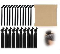 AOYEGIC 22 pezzi elastici per capelli da uomo,fasce per capelli annodate per ragazzi,fasce elastiche per capelli,fasce per capelli da uomo,elastici piatti per capelli(nero,6 mm e 12 mm)