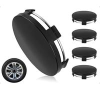 AOYEGIC 4 pezzi coprimozzi, coprimozzi universali in ABS, Compatibile con VW auto, Compatibile con BMW auto(nero, diametro esterno 60 mm, diametro interno 56 mm)