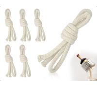 AOYEGIC 5 Pezzi Stoppini per Lampade a Olio,Candele per Lampade a Olio in Cotone,Bobine di Ricambio per Alcol per Artigianato,Fabbricazione di Candele,Insegnamento in Laboratorio e Lampade ad Alcol