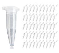 AOYEGIC 50 pezzi provette per campioni,recipienti di reazione trasparenti,provette per centrifuga,provette per capsule in tessuto,provette per capsule globuli per riempimento(1,5 ml)