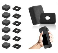 AOYEGIC 6 Pezzi Paravento per Microfono,Cuscinetti in Spugna Antirumore,Soppressione del Rumore del Vento per un Suono Nitido,Compatibile con Insta Action Camera 360 X3/X4(Nero)
