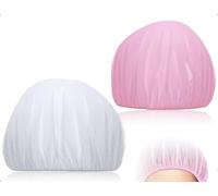 AOYEGIC Confezione Da 2 Retine Per Capelli,Cuffie Traspiranti Per Asciugacapelli,Retine Per Capelli Regolabili,Cuffie In Rete Per Dormire La Notte,Per Bambini E Bambine,Casa,Bagno(Rosa E Bianco)