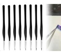 AOYEGIC Confezione da 8 pennelli sottili,pennelli piccoli per dipingere con i numeri,utilizzati per nail art,acrilico,acquerello,dettagli di modellismo,pittura riempitiva,amanti dell'arte(nero)