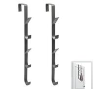 Aoyswuz 2 Pezzi Ganci per Porta Verticali 5 Ganci Gancio Appendiabiti da Porta, Il Rivestimento Opaco Non fa Male ai Vestiti, per Porte Con uno Spessore di 4-4,4 cm