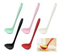 Aoyswuz 5 Pezzi Mestolo Cucina in Silicone per Zuppa Colorato Senza BPA Mestolo da Zuppa Lavabile in Lavastoviglie per Cucinare e Mescolare