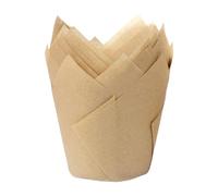 AOYUDJ 50 pirottini sofisticati a forma di tulipani per muffin, a prova di unto, per pasticceria, Natale, matrimonio, festa di compleanno