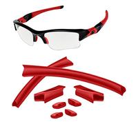 AOZAN - Kit di calze di ricambio compatibile con Oakley Flak Jacket/Flak Jacket XLJ Kit gomma rossa Taglia unica