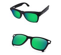 AOZAN Occhiali da sole polarizzati a clip con montatura nera opaca compatibile con Ray-Ban Meta Wayfarer RW4006 50 mm per uomini e donne