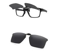 AOZAN Occhiali da sole polarizzati clip-on Flip Up per Oakley Litebeam OX8140 55 mm, protezione UV e vestibilità sicura, Onice Nero, Litebeam