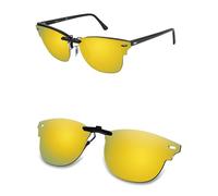 AOZAN Occhiali da sole polarizzati clip-on per Ray-Ban RB5154 51mm, antiriflesso e antigraffio, Oro puro, RB5154 51mm