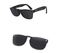 AOZAN Occhiali da sole polarizzati clip-on per Ray-Ban RB5184F 52mm, antiriflesso e antigraffio, Onice Nero, RB5184F 52mm