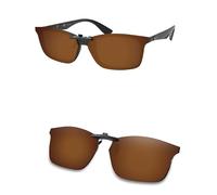 AOZAN Occhiali da sole polarizzati clip-on per Ray-Ban RB7047 54mm, antiriflesso e antigraffio, Marrone seppia, RB7047 54mm