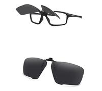 AOZAN Occhiali da sole polarizzati con clip per Oakley Crosslink Zero OX8076 56 mm, protezione UV e vestibilità sicura, Onice Nero, Crosslink Zero
