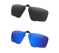 AOZAN Occhiali da sole polarizzati con clip per Oakley Crosslink Zero OX8076 56 mm, protezione UV e vestibilità sicura, colore: nero onice e blu Capri