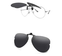 AOZAN Occhiali da sole polarizzati con clip per Ray-Ban RB6489 55 mm | RX6489 55 mm, protezione UV e vestibilità sicura