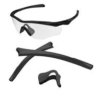 AOZAN Ricambio Earsocks & Naselli Per Oakley M2 Frame/M2 Frame XL OO9343 Occhiali Da Sole, Kit gomma nera, Taglia unica