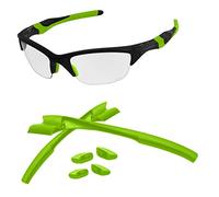 AOZAN Tappi auricolari di ricambio e naselli per occhiali da sole Oakley Half Jacket 2.0/Half Jacket 2.0 XL, Kit gomma verde, Taglia unica