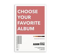 Aozomo Poster personalizzato per copertina di album, stampa artistica da parete personalizzata per la decorazione della casa, idea regalo unica per familiari e amici, opera d'arte di album musicali