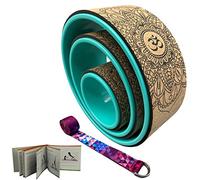 Aozora Ruota da yoga da 33 cm con guida dettagliata passo passo su come eseguire oltre 30 pose, perfetta per allungare e migliorare le curve all'indietro