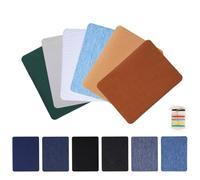 AOZUO 24 toppe termoadesive in denim, 12 colori, toppe ricamate per fai da te, abbigliamento, giacche, pantaloni, camicie, cappelli, zaini, jeans, borse, kit di riparazione e decorazione