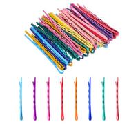 AOZUO 50 forcine per capelli di colore piccolo, 5,5 cm, colorate Bobby Pins ondulate per capelli dritte da donna, in metallo, per donne, ragazze e bambini